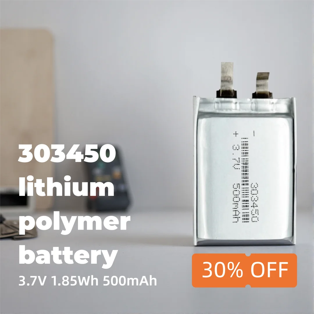 

Compact Li-ion Polymer Battery 303450 3.7V 500mAh Reliable Rechargeable Cell for Mini Electronic Devices
