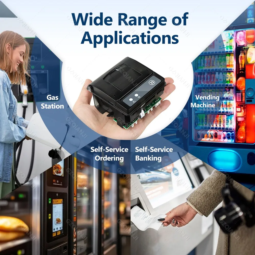 58mm Embedded Thermal Receipt Printer Mini Printing Module Low Noise with RS232/TTL Serial Port Support ESC/POS Commands 5-9V