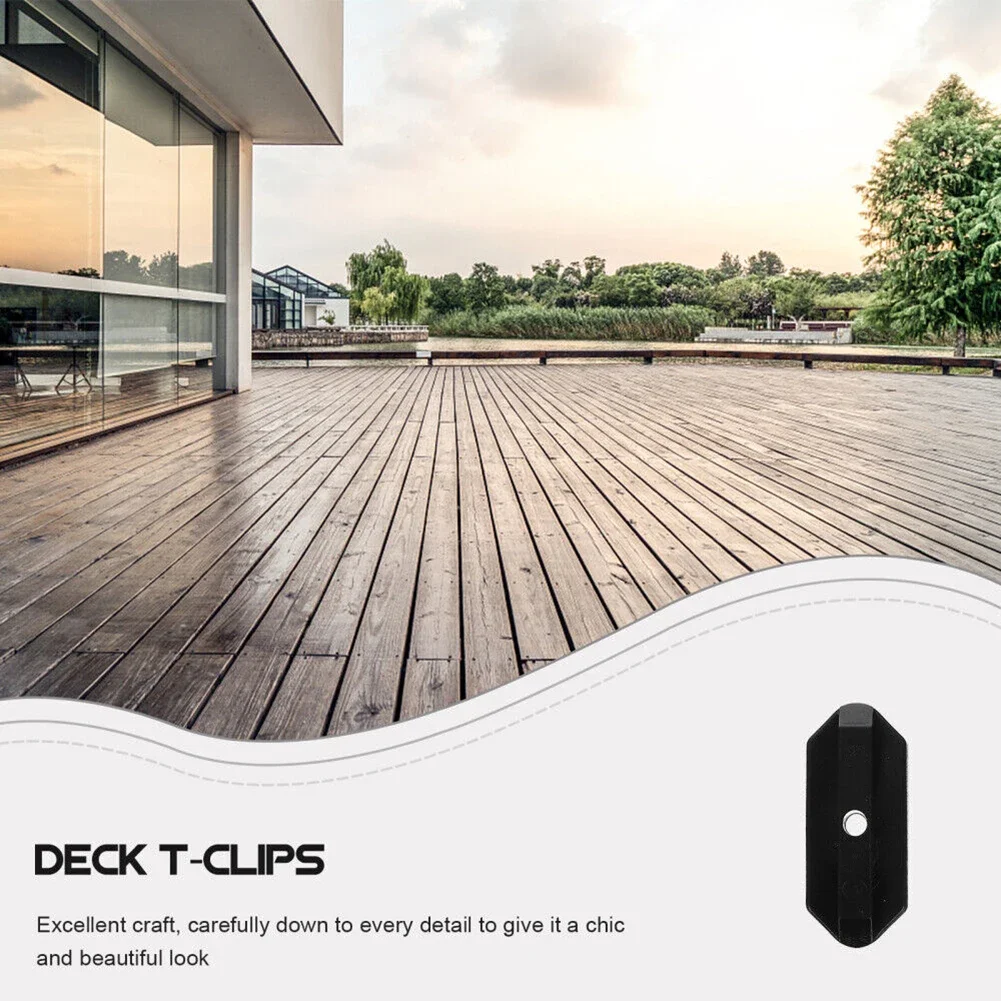 50/100Pcs Composite Decking Board Universal Deck Fastener Narrow Gap PE Deck Clip Repair And Fix Outdoor Floor Decking Fixtures