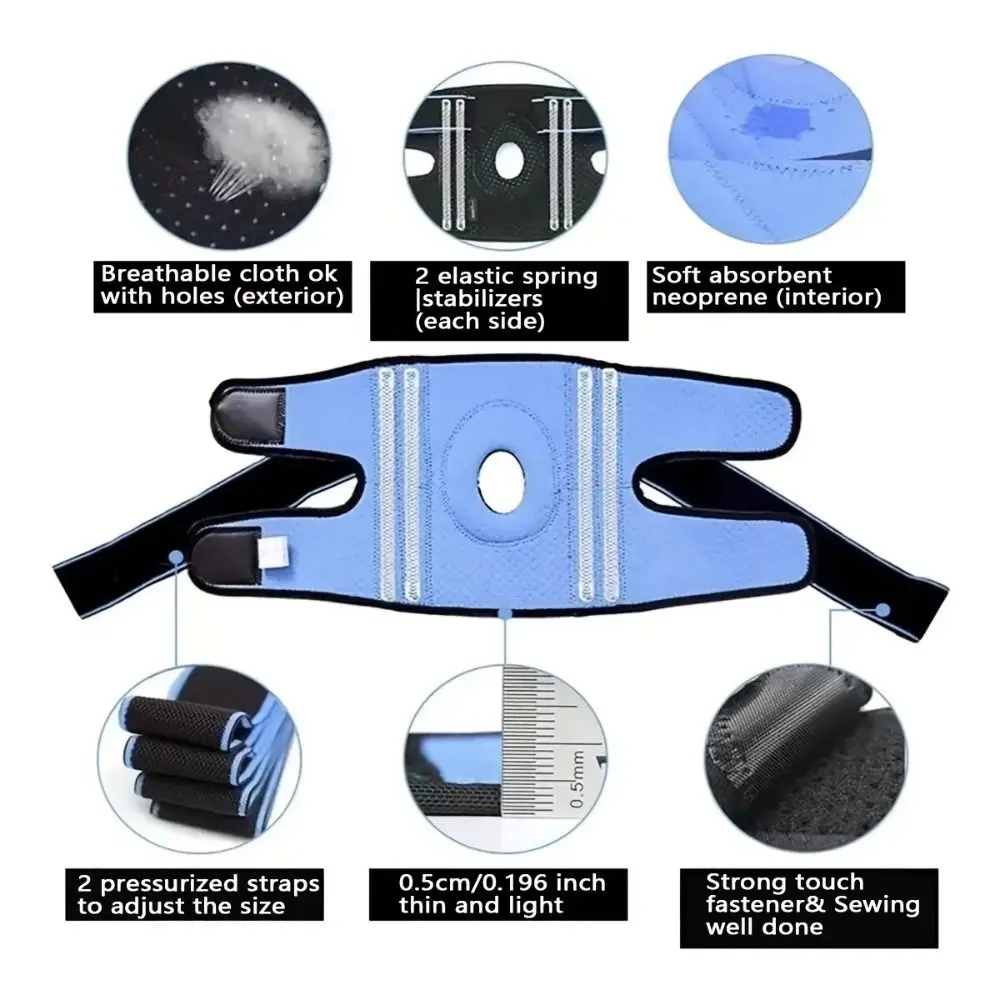 Adjustable Strap Compression Knee Brace Pressurized Elastic Protector Meniscus Tear Support Joint Support Side Stabilizers