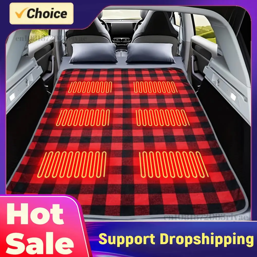 Camping USB Heating Sleeping Mat 3 Adjustable Temperature Camping Heating Sleeping Pad with 6 Heating Zones for Hiking Picnic