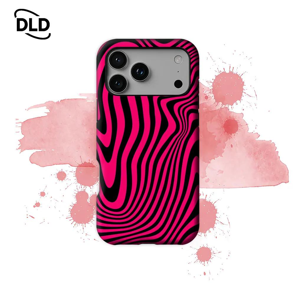 

Чехол для телефона Pink Waves с магнитным креплением для iPhone 17 16 15 14 13 Pro Max Plus, однослойный/двухслойный, прочный