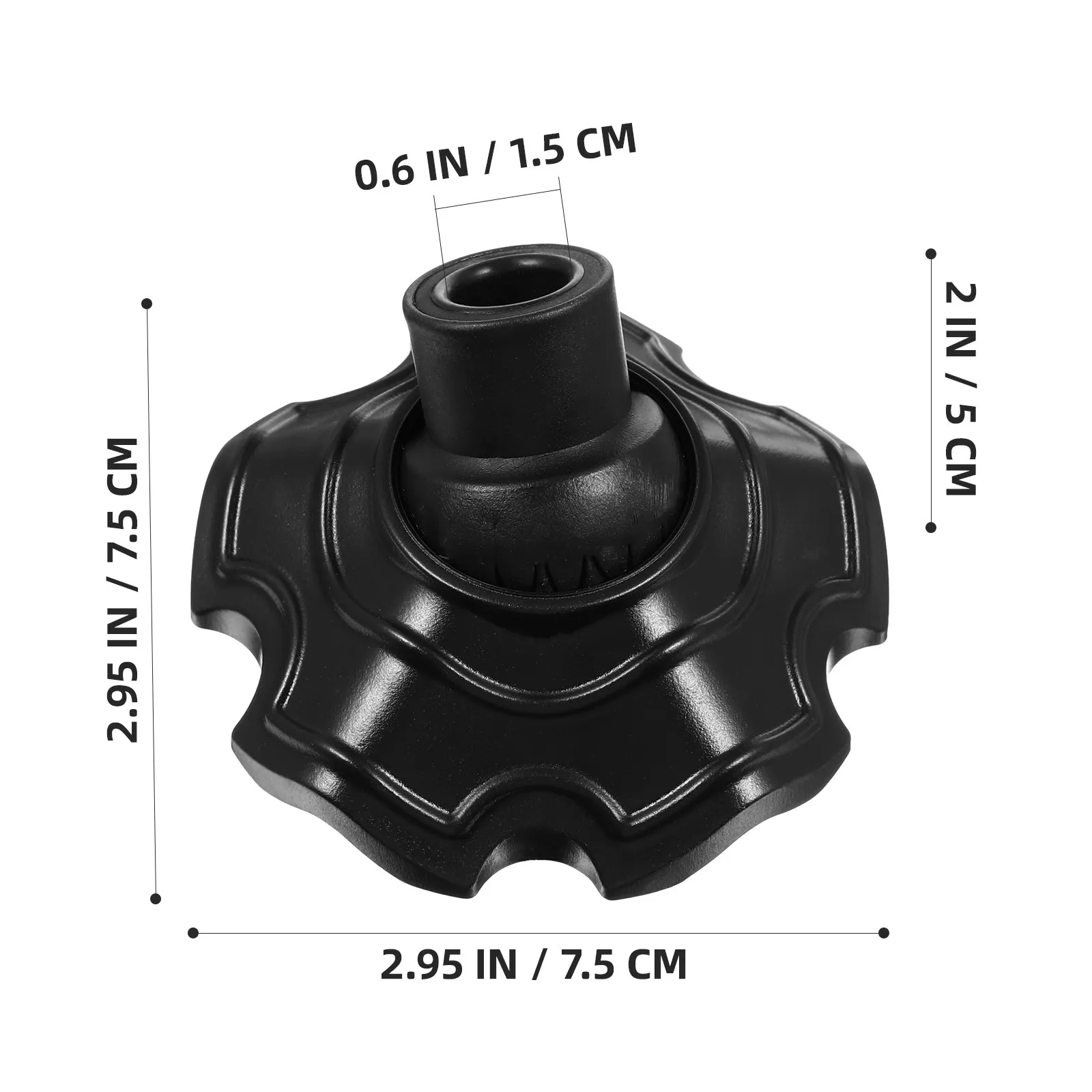 Walking Cane Tips 4 Piece Rubber Replacement Caps for Hiking Trekking Poles Chair Legs Floor Protection