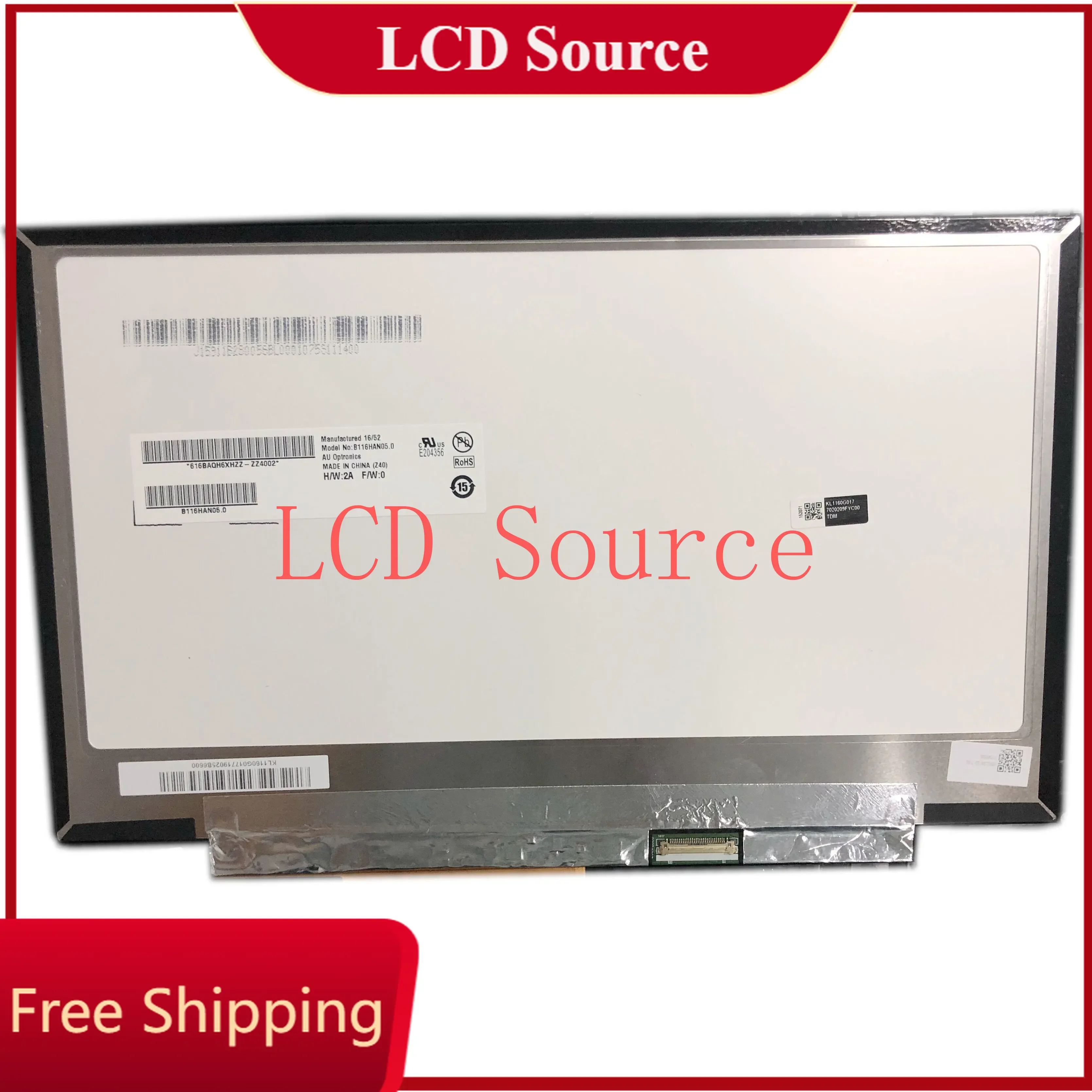 شاشة LCD LED للكمبيوتر المحمول B116HAN05.0 ، مناسب ، IPS ، من نوع