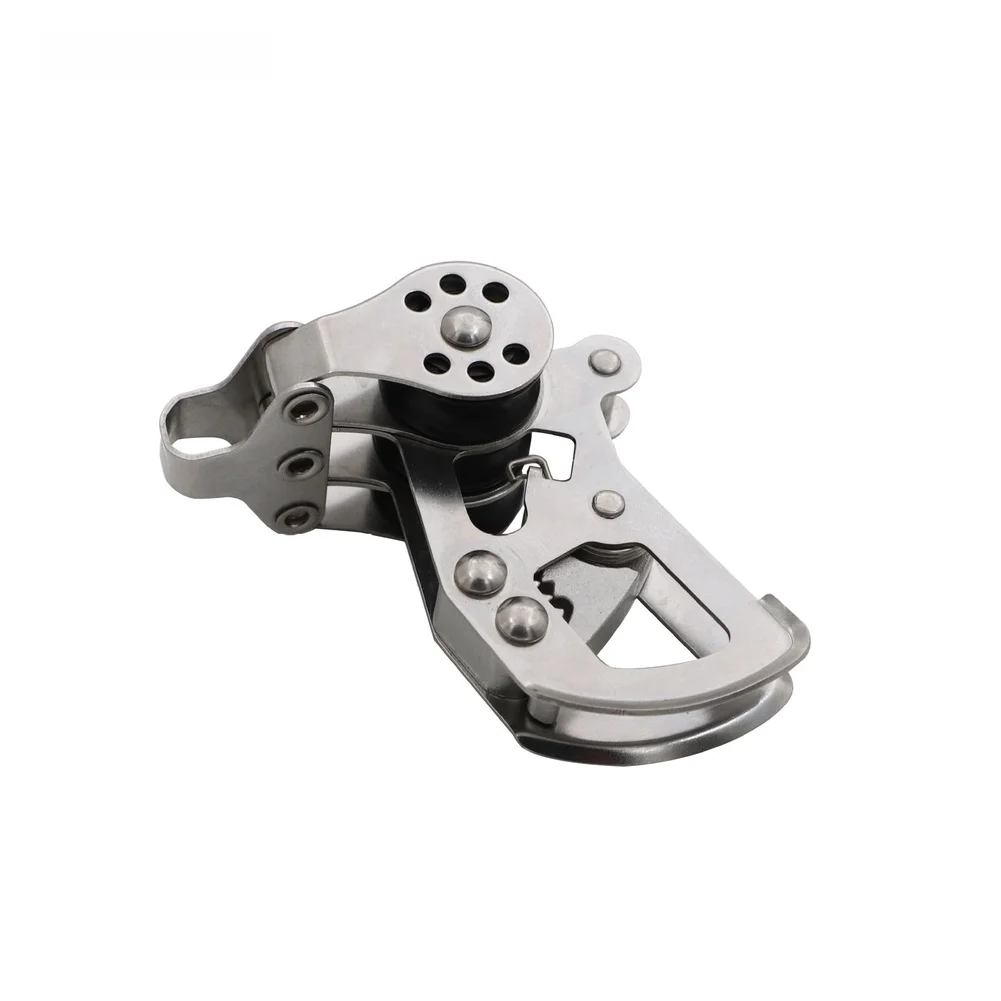 For Sailing Applications Stainless Steel Pulley Sailboat Rope Pulley 304 Stainless Steel Rust Resistant For Outdoor Canopy