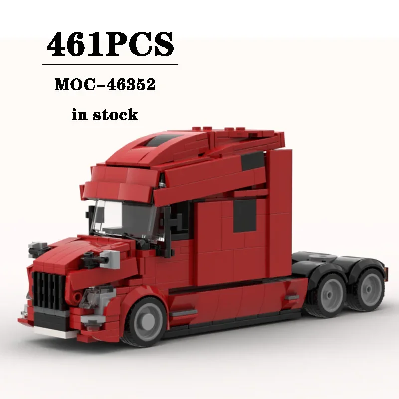 

Building Block MOC-46352 City Truck Semi-trailer Splicing Model Construction 461PCS Puzzle Children Birthday Gifts Christmas Toy