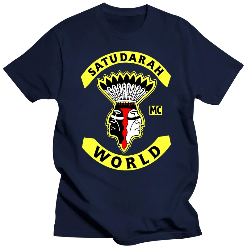 Satudarah MC World Motorcycle Mens T-Shirt Adult cotton tshirt men summer fashion t-shirt euro size