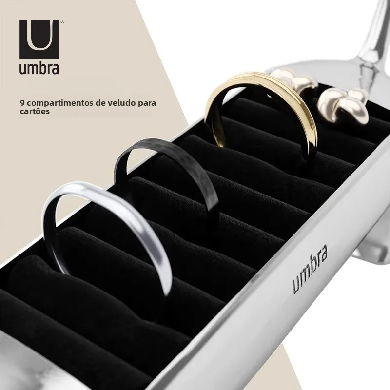 creative-umbra-sausage-dog-ring-holder-jewelry-display-stand-cute-small-accories-storage-decorative-item-metal-material
