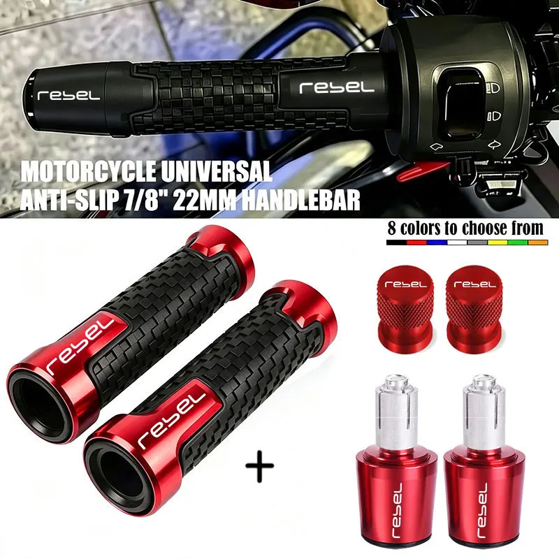 Handle Bar Handlebar Grips Cap End handle Plugs Tire Valve Stem Cap For Honda Rebel CM 250 300 500 1100 CMX CMX300 CMX500 CM1100