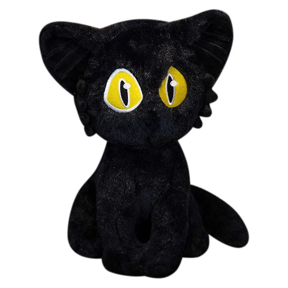 Anime Suzume 24/25CM White Black Cat Plush Home Decro Soft Stuffed Mascot Children Adult Birthday Xmas Gifts