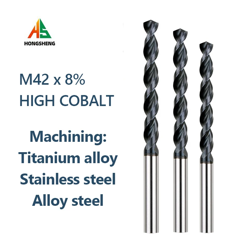 Cobalt Twist Drill Bit HSS Co8 M42 DIN338 1mm-13mm HSS-PM High Performance for Carbon Steel Copper Stainless Steel Hole Tool