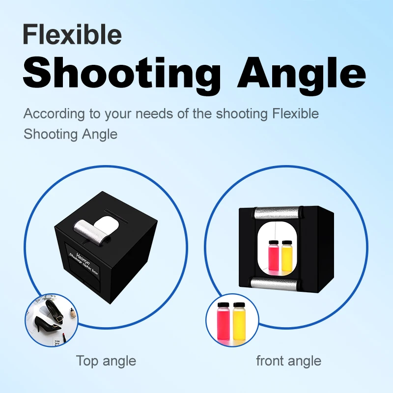 Фотобокс детский 23 х23, профессиональный фотобокс со светодиодной подсветкой, студийный мягкий фотобокс с фоном для фотографирования ювелирных изделий