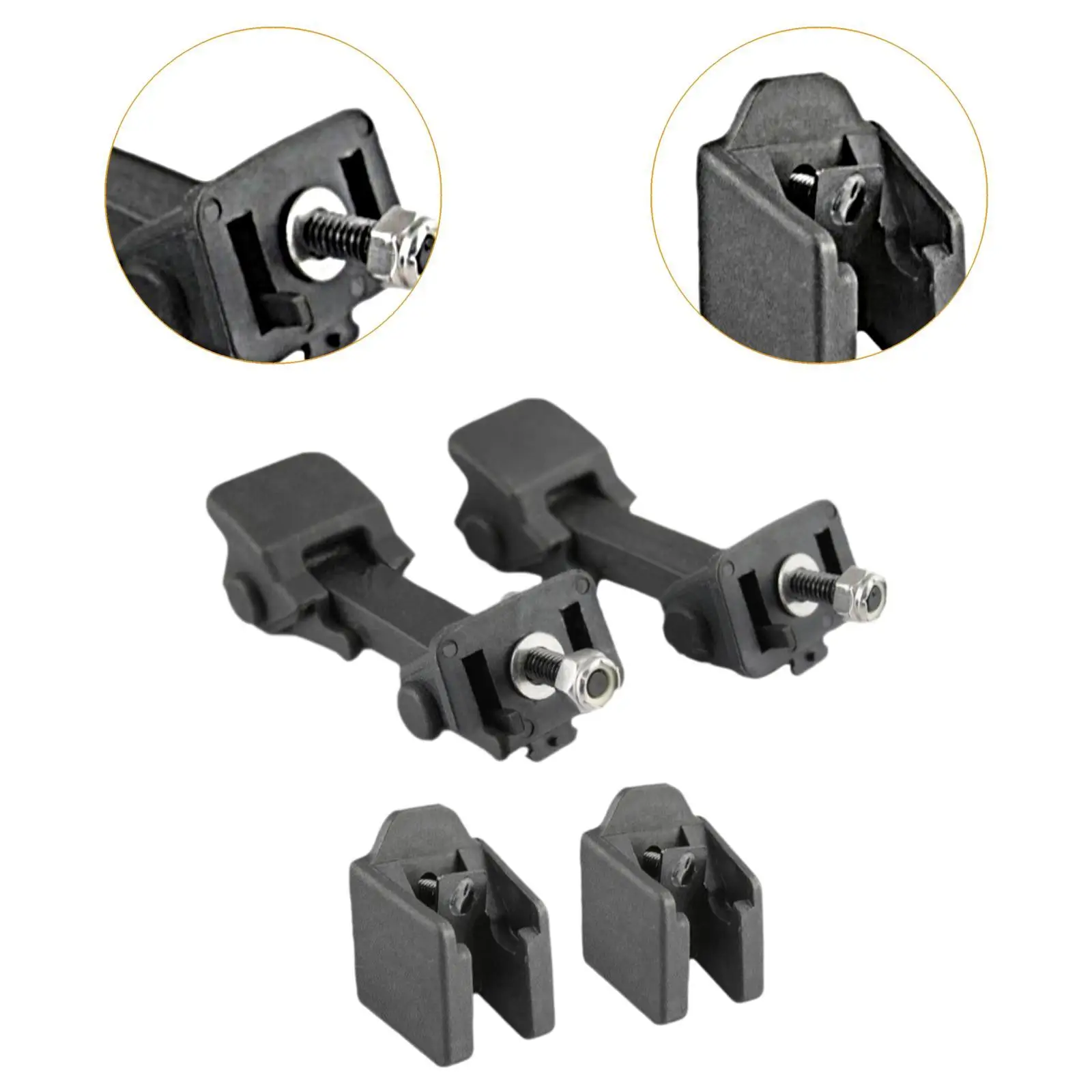 High Performance Hood Latch Bracket Set Solid PP Material Replacement Part for Jeep Wrangler Sport SE 1997 2006