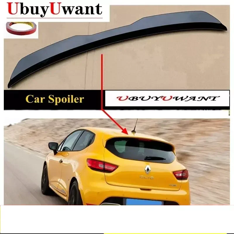 Rear Roof Lip Spoiler For Renault Clio 4 IV Hatchback Spoiler 2012-2019 Spoiler ABS Universal Car Tail Wing Decoration