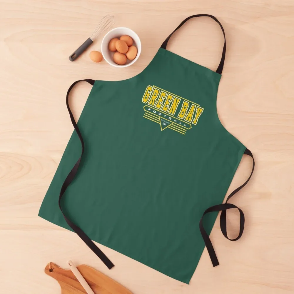 

Green Bay Football Retro, Vintage Packers Inspired 90s Throwback Apron women's kitchens Men gift cook wear Apron