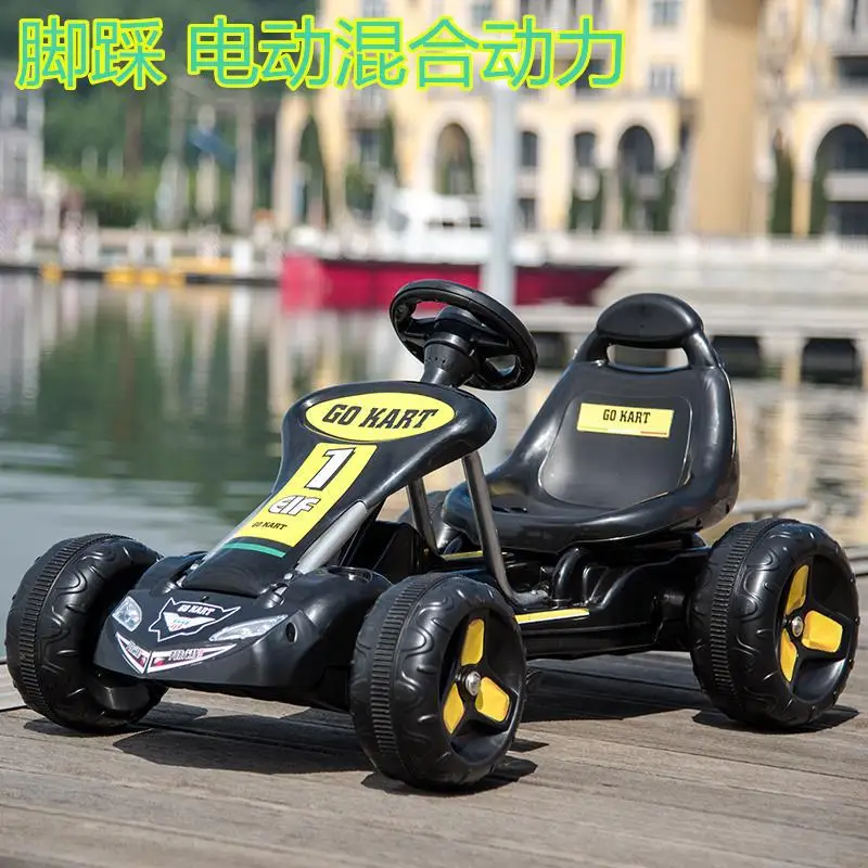 

Children's electric four-wheel go kart can be used for baby cars children's foot pedals dual-purpose bicycles, beach motorcycles