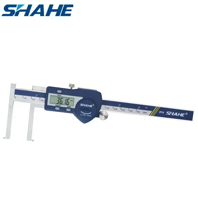 Shahe 내부 디지털 8-150/13-200/15-300mm 칼 가장자리 마이크로미터 디지털 캘리퍼스가 있는 전자 디지털 내부 그루브 캘리퍼스
