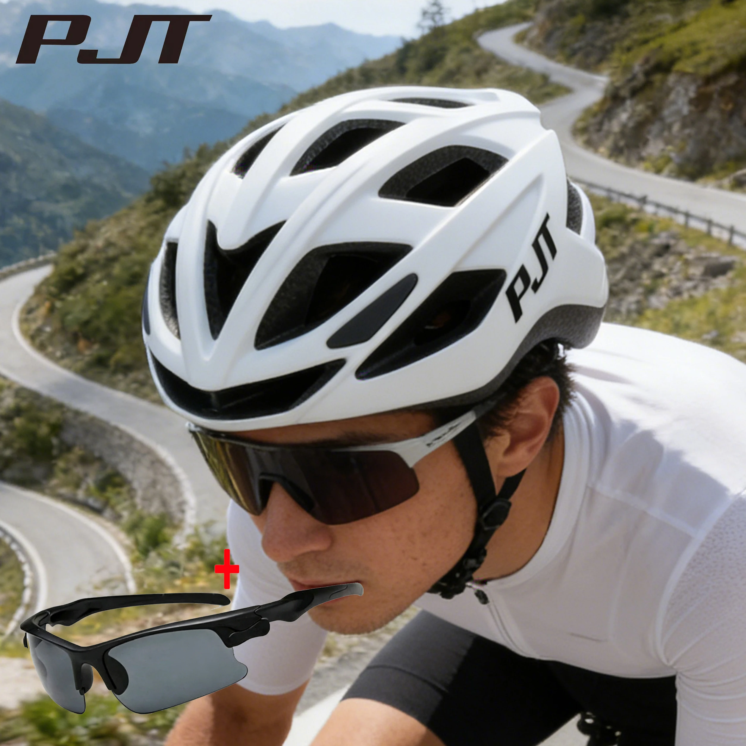 PJT NEW Road Ultralight Cycling Helmet Safety Cap Bicycle Helmet for Women Men Racing Bike Equipments Road MTB Adult Bike Helmet
