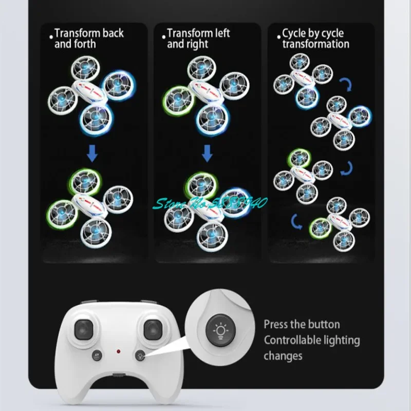360° Rotation Colorful Lighting Full Protection MINI RC Drone Boy Toy 2.4G Fixed Altitude Durable Fall Remote Control Quadcopter