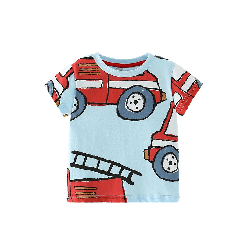 

Jumping Meters 2-7T Cars Boys Summer T shirts Fashion Baby Clothes Hot Selling Children's Tees Kids Tops Cute Shirts