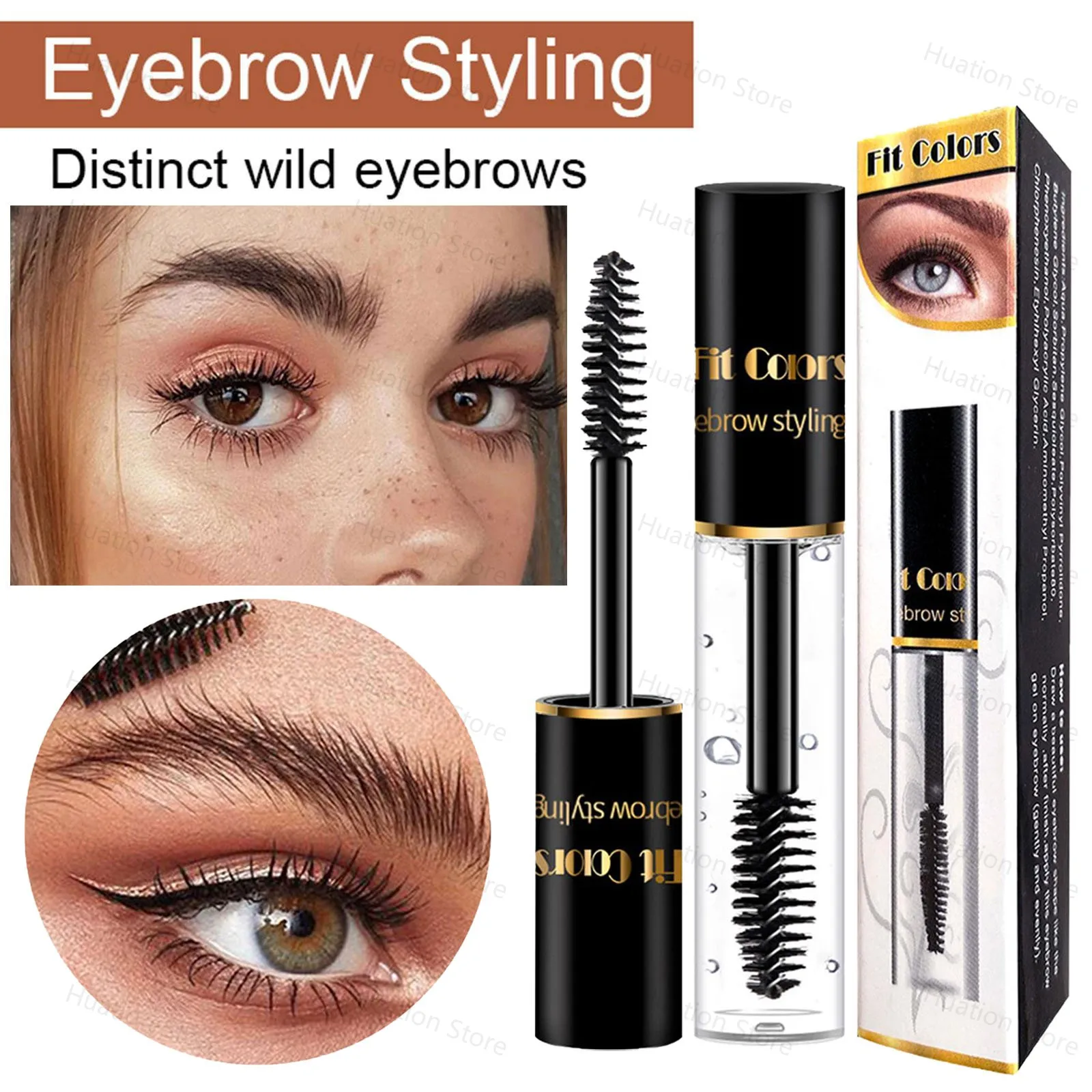 Gel modellante per sopracciglia trasparente Gel modellante per sopracciglia impermeabile Gel per styling per sopracciglia 3D naturale a lunga durata