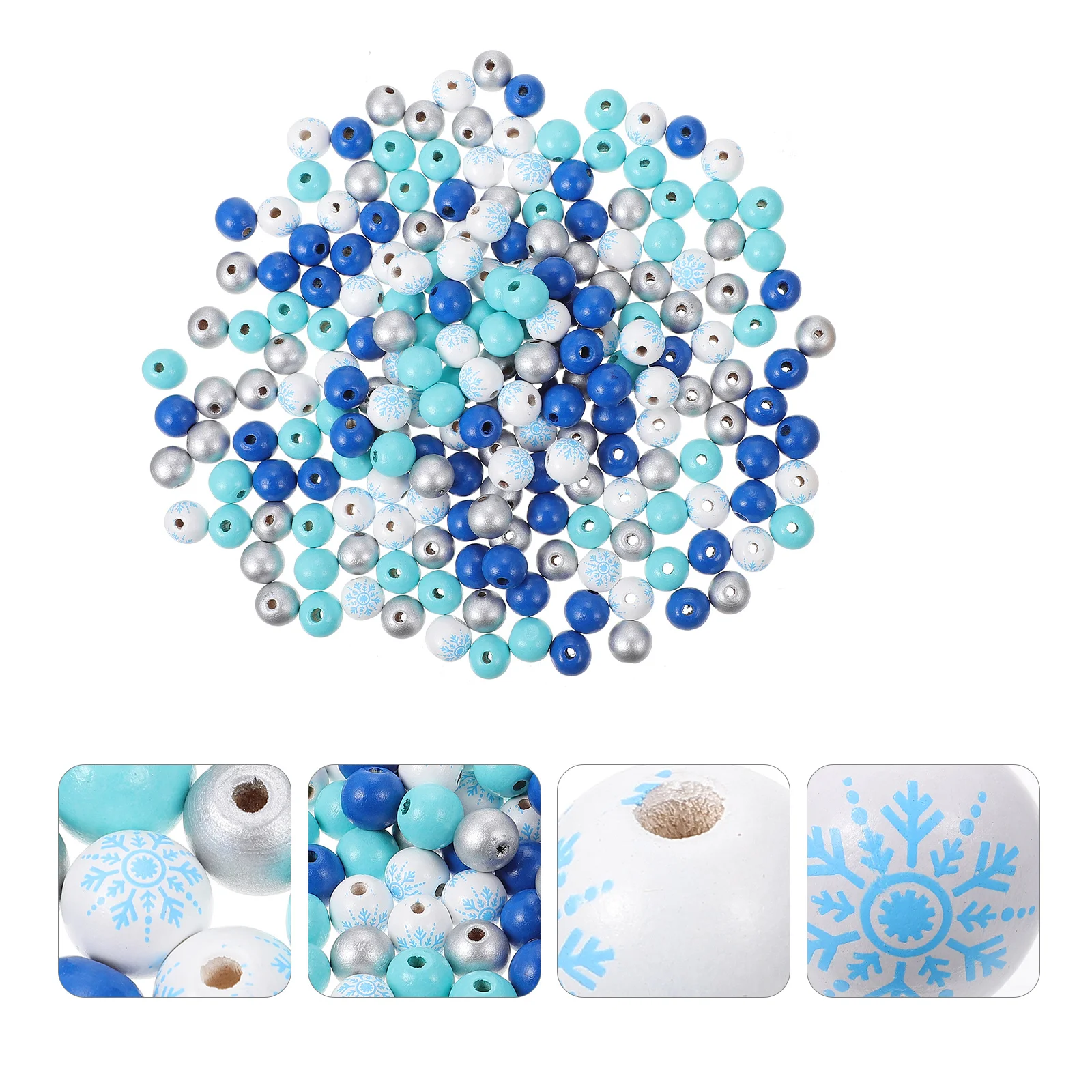 1 مجموعة عيد الميلاد فضفاض الخرز Diy بها بنفسك حبة خشبية فاصل المجوهرات ل اليدوية الحرفية سوار قلادة حلم الماسك قلادة الزخرفية #5