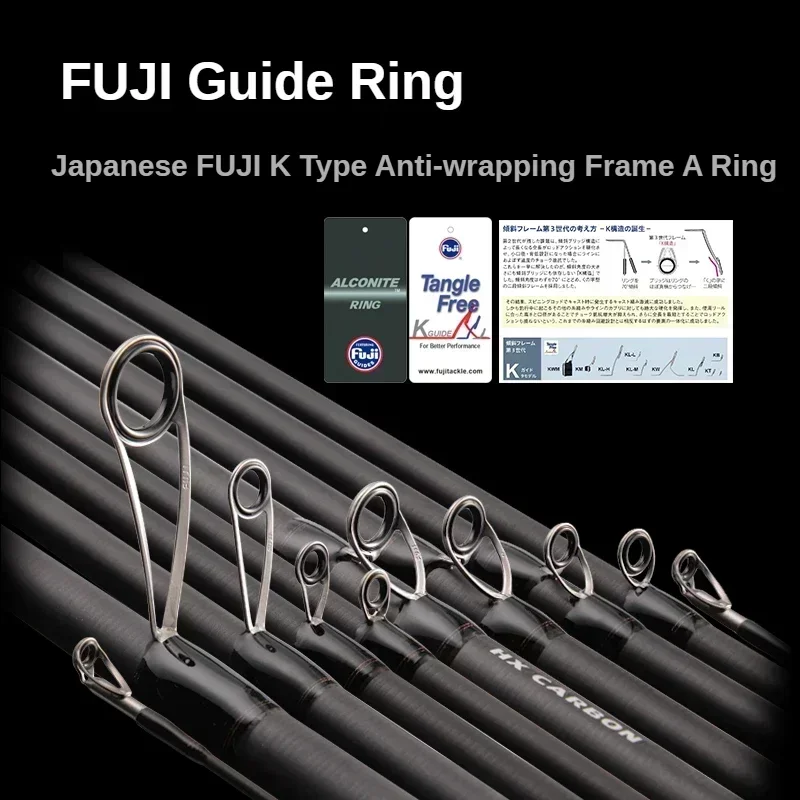 PURELURE WILD 1-Piece Rod All Fuji SIC Guide Rings Pike Rod Black Bass Rod Cork Handle Toray T1100G Cloth Zander