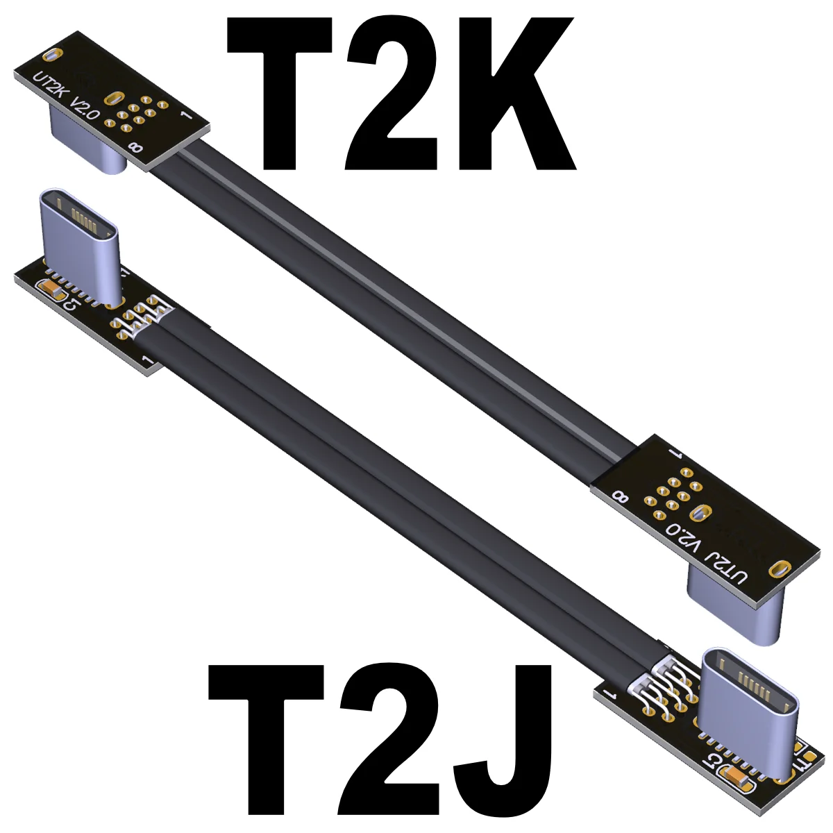 كابل USB 2.0 مسطح من النوع C إلى النوع C بسرعة 480 ميجا بت في الثانية للشحن ومزامنة البيانات قابلة للطي 90 درجة USB C سلك ذكر إلى ذكر للصور الجوية FPV