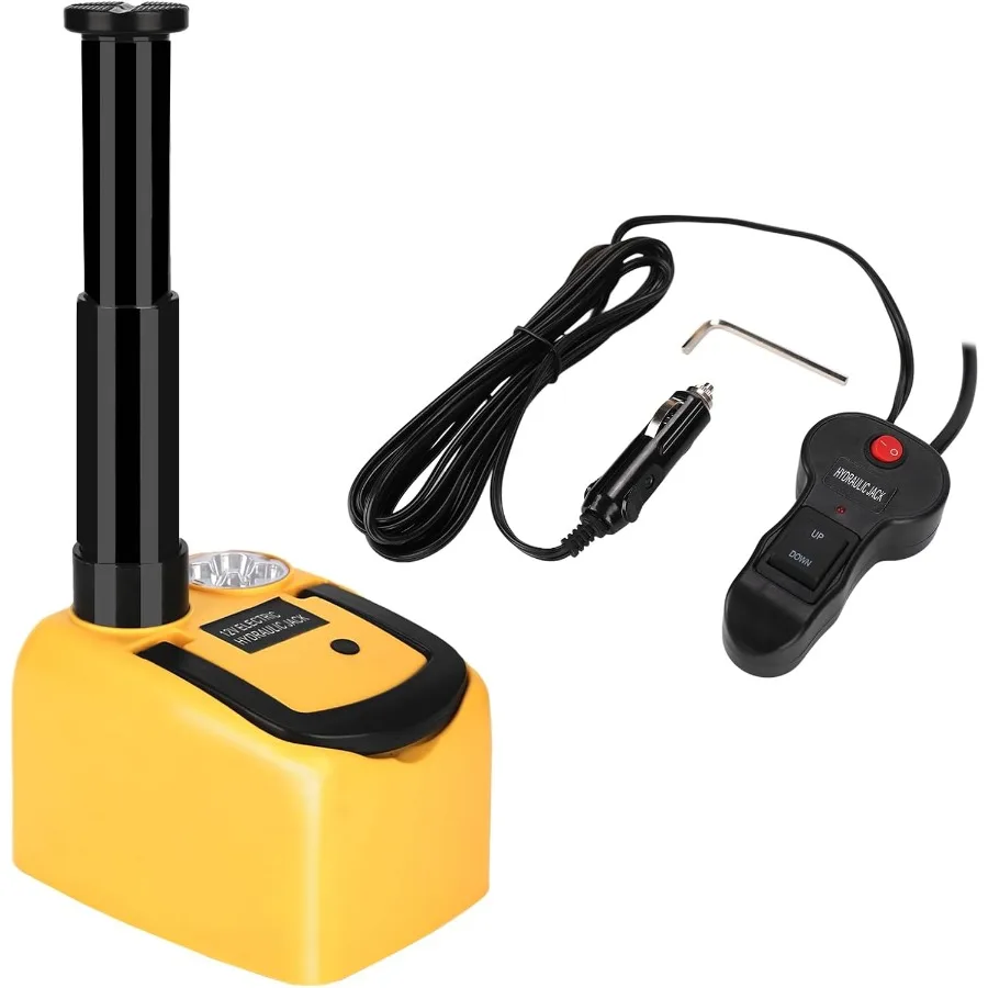 رافعة سيارة كهربائية 5 طن 12 فولت رافعة هيدروليكية مع ضوء LED لشاحنة سيارات الدفع الرباعي سيدان نطاق الرفع 6.117.7 بوصة مثالية لسهولة Ti #1