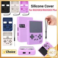 Silicone Protective Cover Shockproof Protective Sleeve Skin Soft Case Cover with Lanyard for Anbernic RG35XX/RG35XX Plus