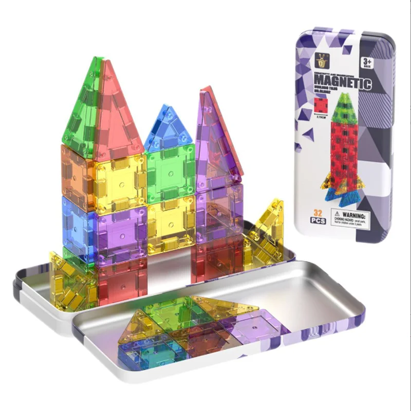 Zestaw magnetycznych klocków edukacyjnych dla dzieci, mini klocki magnetyczne o średnicy 3,75 cm, zabawka, prezent świąteczny dla dzieci.