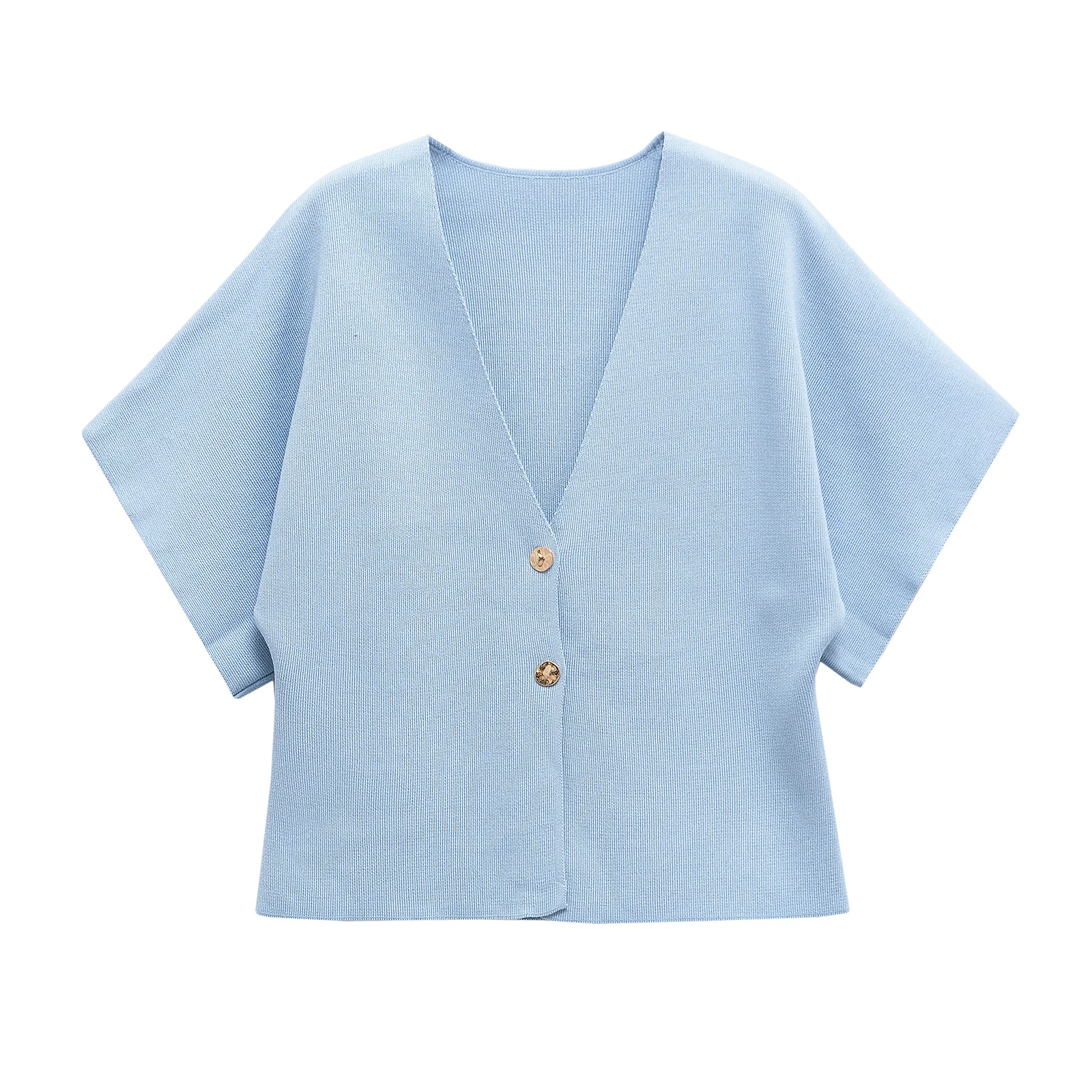 2025 Estate Autunno Donna Gilet lavorato a maglia Nuovo scollo a V Manica corta Cardigan lavorato a maglia Donna monopetto Vita alta Slim Top