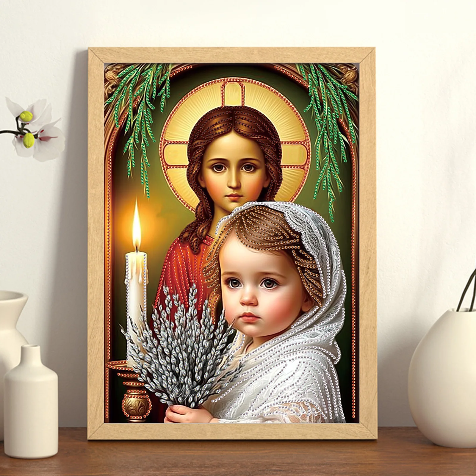 Special Shape Diamond Art Painting Kits for Beginner Adults,Religious themes Crystal Rhinestone Diamond for Home Wall Decor Gift view 3