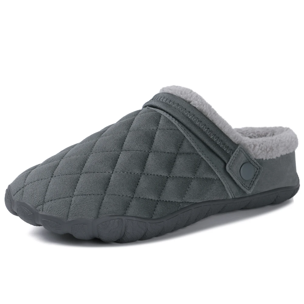 Big Size 50 Men Winter Warm Fur Slippers House Non-Slip Soft Shoes For Men Comfort Flat Home Indoor Bedroom Shoes Mens Slippers