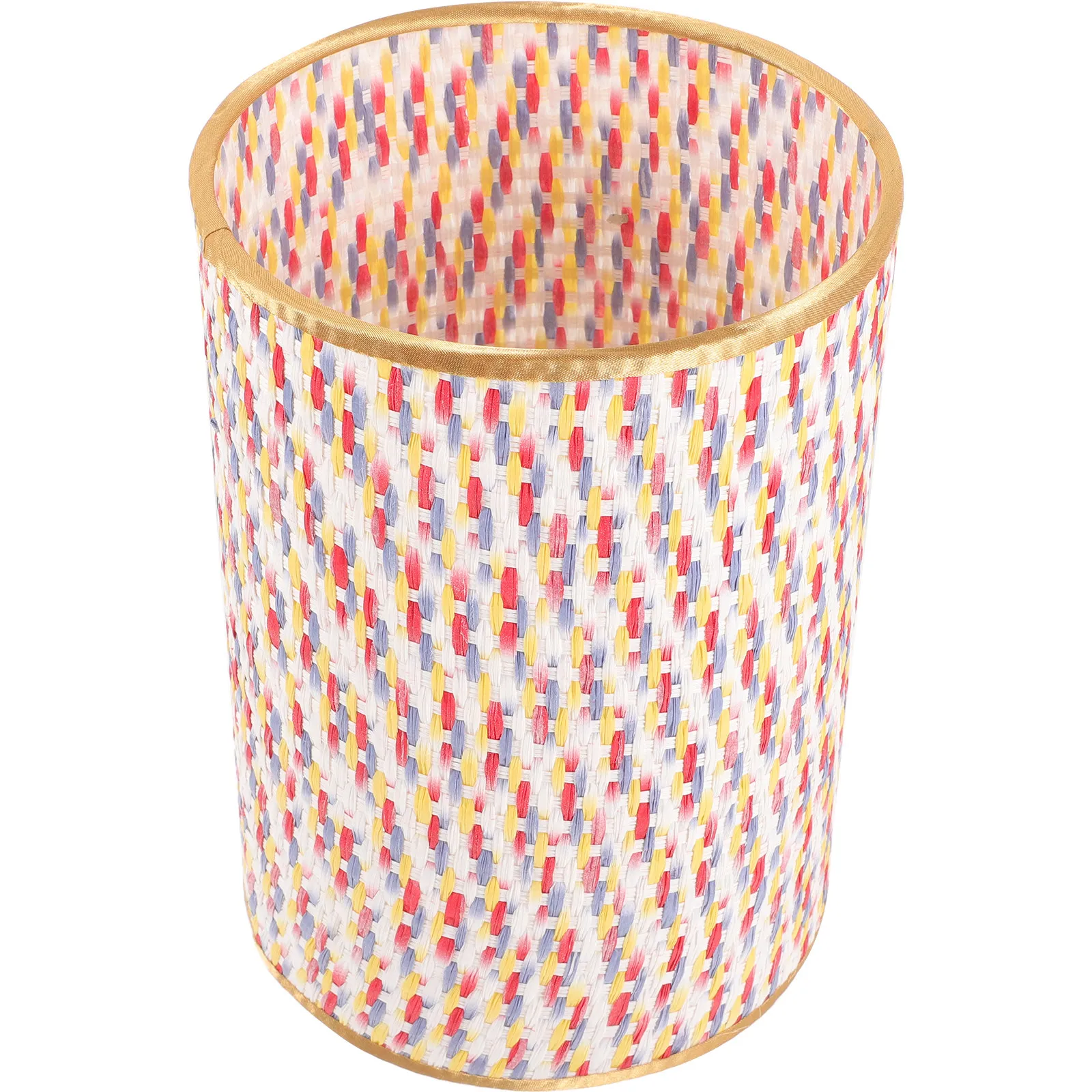 

Красочный абажур в деревенском стиле с эффектом плетения, легкий, простой в установке, для настольной лампы, для дома, отеля, спальни, деревенский абажур