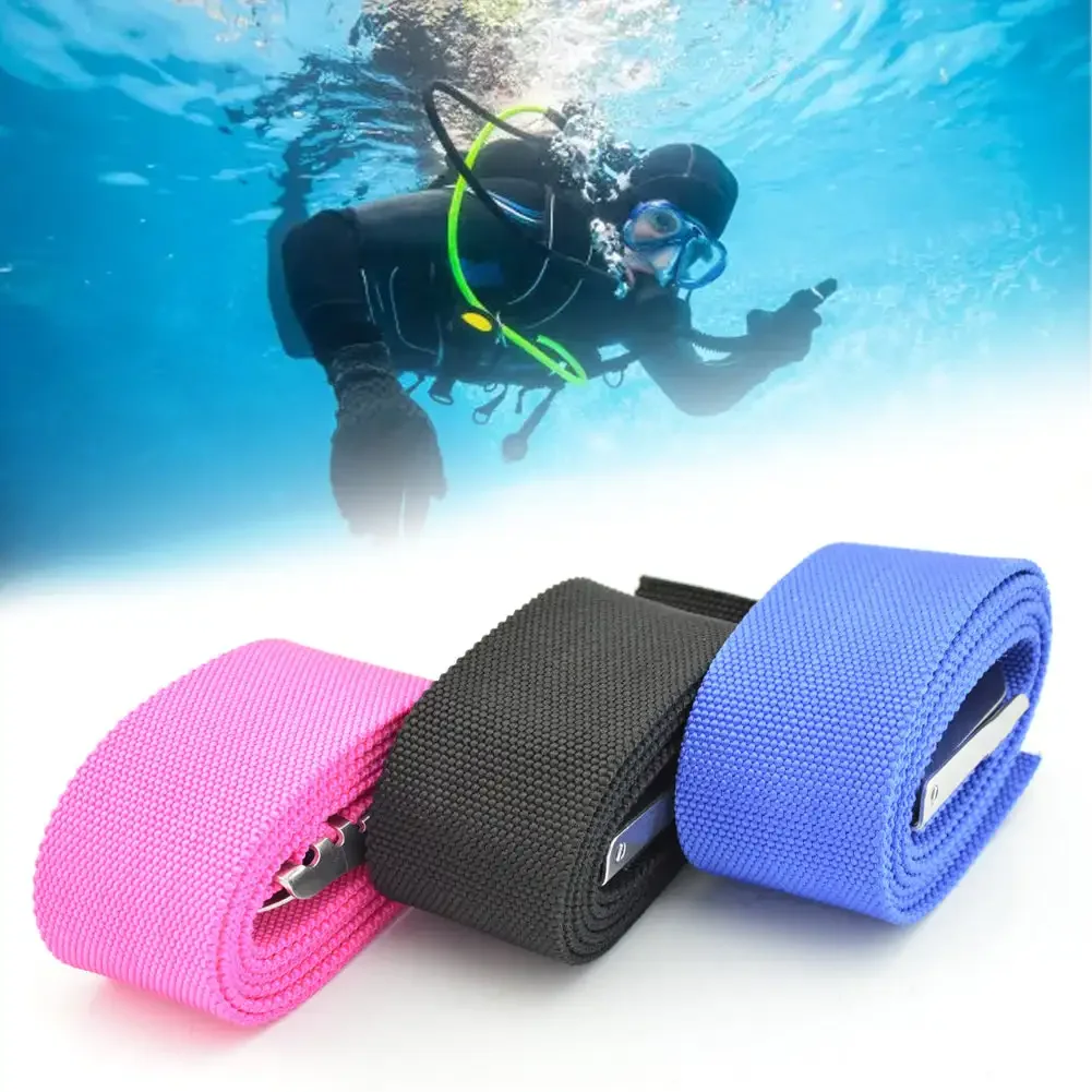 1.3/1.5/1.9M Diving Weight Webbing Waist Belt Diving Weight Belt with Quick Release Buckle Scuba Snorkeling Strap