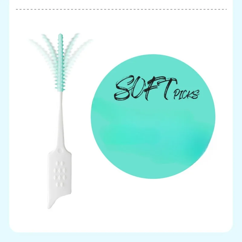 12pcs/20pcs Silicone Dental Interdental Brushes Disposable Dental Cleaning Brush Dental Floss Toothpicks Tooth Cleaning Portable - Image 3