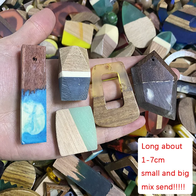 30/50/100/200 قطعة دلايات خشبية طبيعية عشوائية بالجملة Waterdrop البيضاوي قلادة خشبية لتقوم بها بنفسك لصنع المجوهرات #3