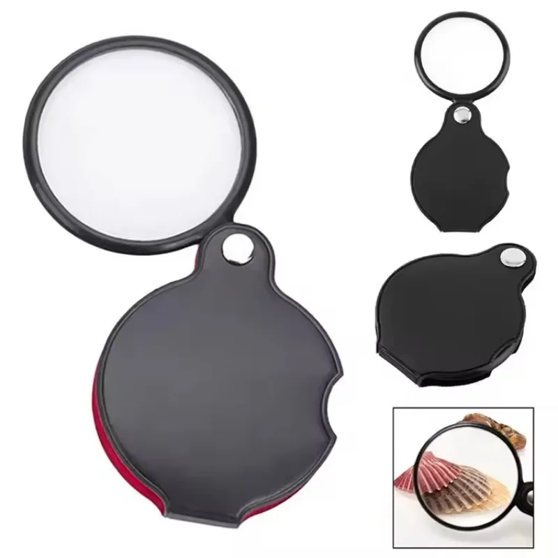 

Mini Pocket Folding Magnify Glasses With Rotating Protective Holster For Seniors Reading 10X Small Magnifying Glass