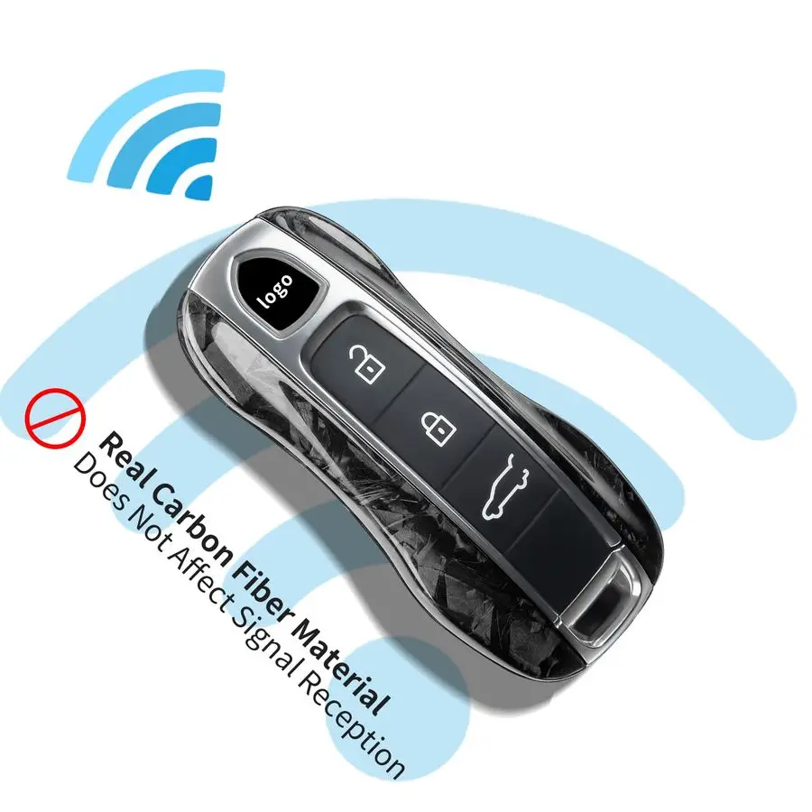 Penutup Kunci Serat Kompatibel dengan Porsche Cayenne 918 Panamera 2018-2024