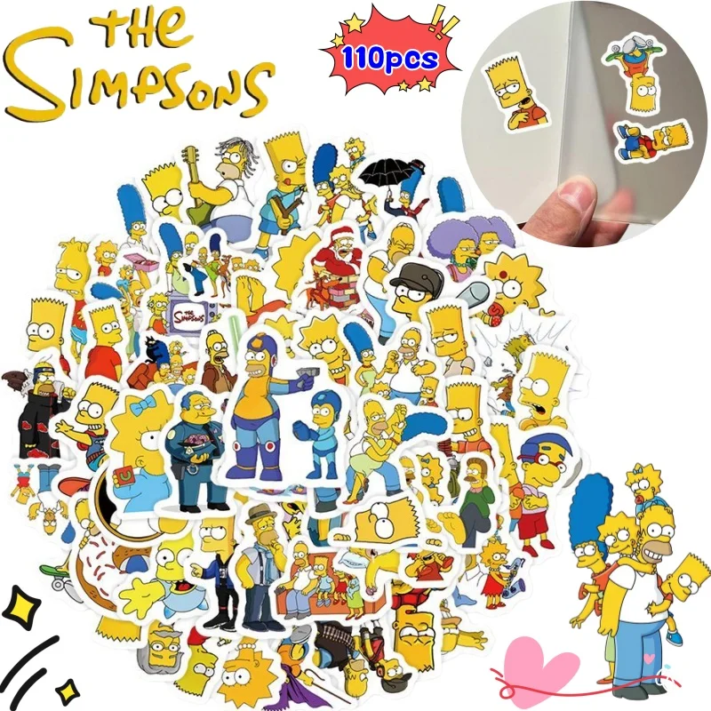 

The Simpsons Homer Marge Bart Lisa Maggie Sticker High Color Value Cartoon Printed Hand Ledger Desktop Waterproof Decoration