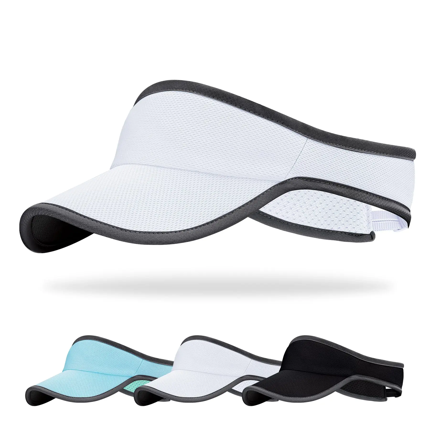 

Sports Sun Visor for Men Women, Lightweight Soft Quick-Dry Visor Hat, Packable Tennis Golf Running Visor
