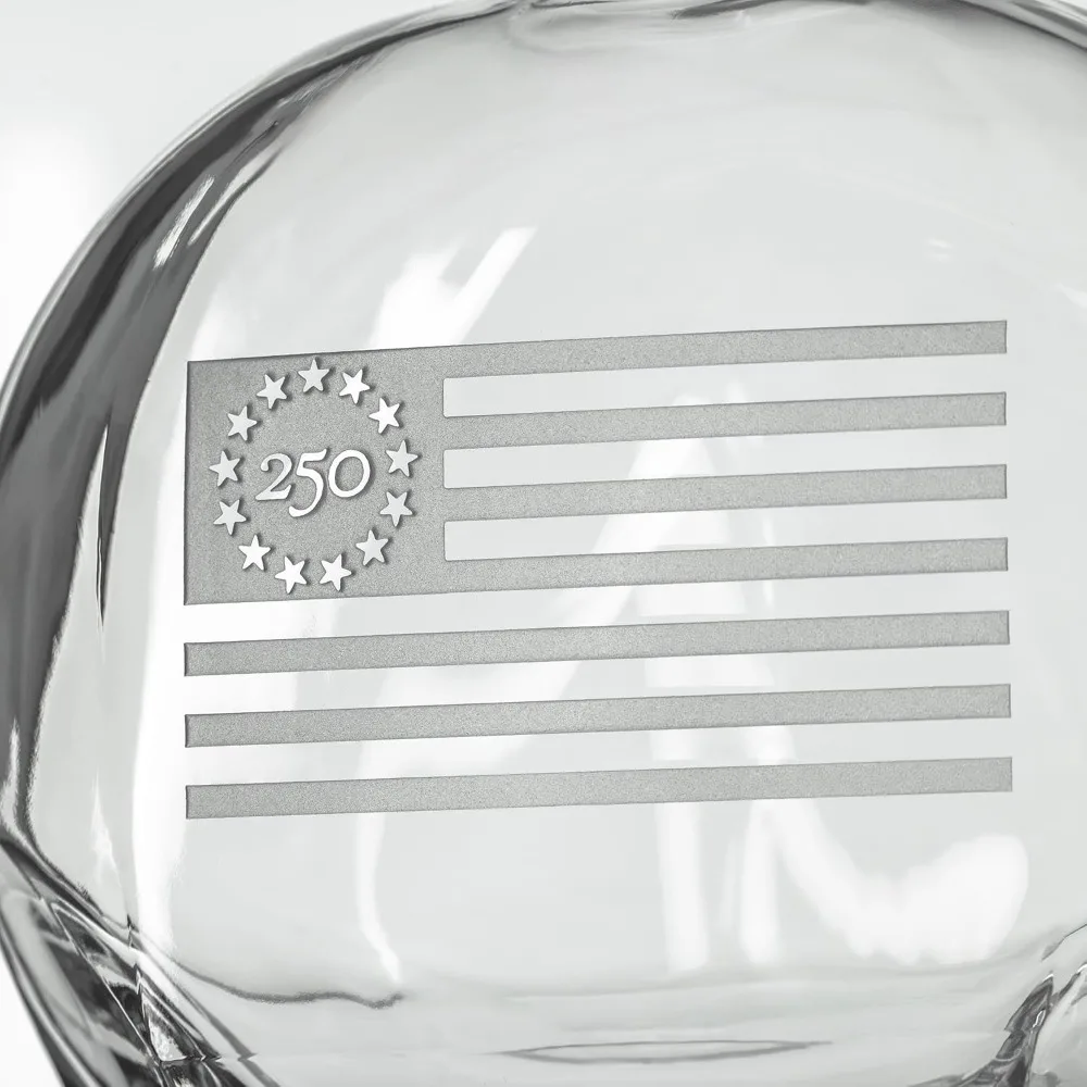 Betsy Ross Flag Decanter 23oz America250 Spirits Decanter Airtight Stopper Whiskey Bourbon Brandy