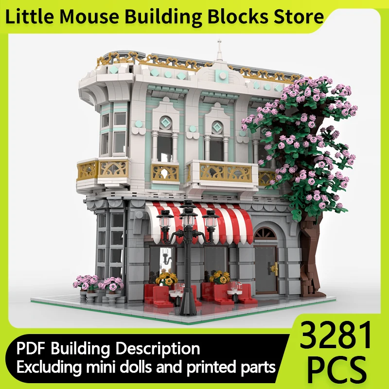 

City Street View Model MOC Building Bricks Street Corner Store Modular Technology Gifts Holiday Assemble Children Toys Suit