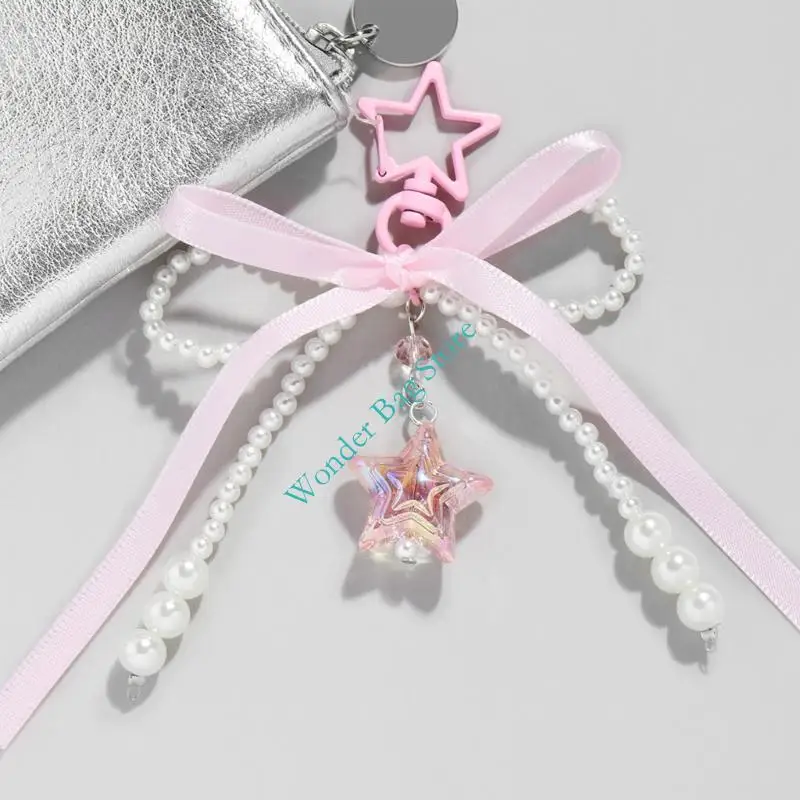 H3CB Bag Creative Bag Charm Seal -keykain Charm Handbag Pendant الحلي أقواس Bows Keyrings Star Star Hearmers