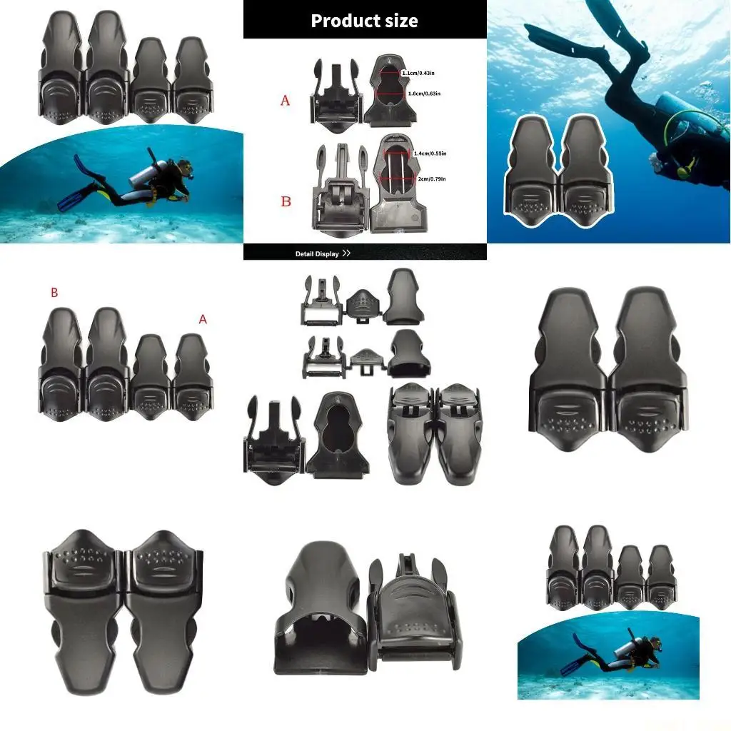 

U2JB Scubas Fin Strap Buckles Scubas Diving Fin Buckles Quick Side Release Buckles
