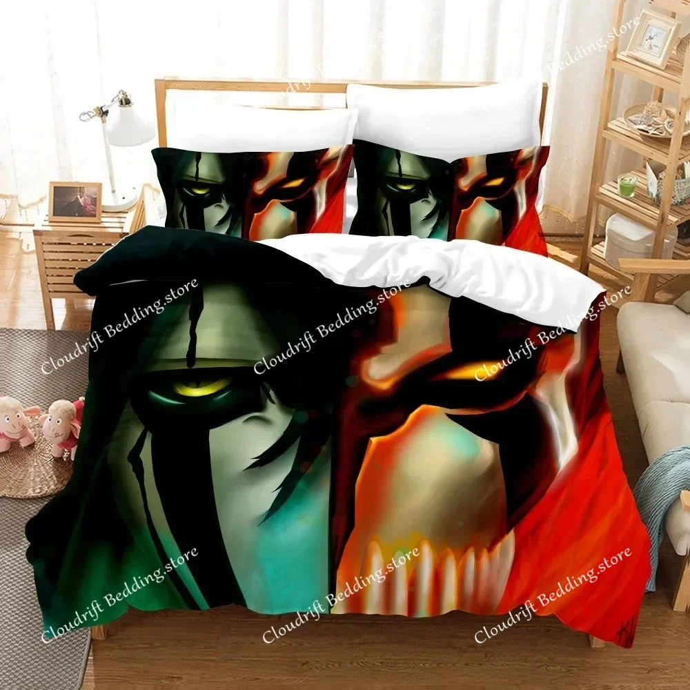 

New Anime Bleach Cartoon Print Duvet Cover Pillowcase Bedding Set Double Twin Full Queen King Adult Kids Bedclothes Quilt Cover
