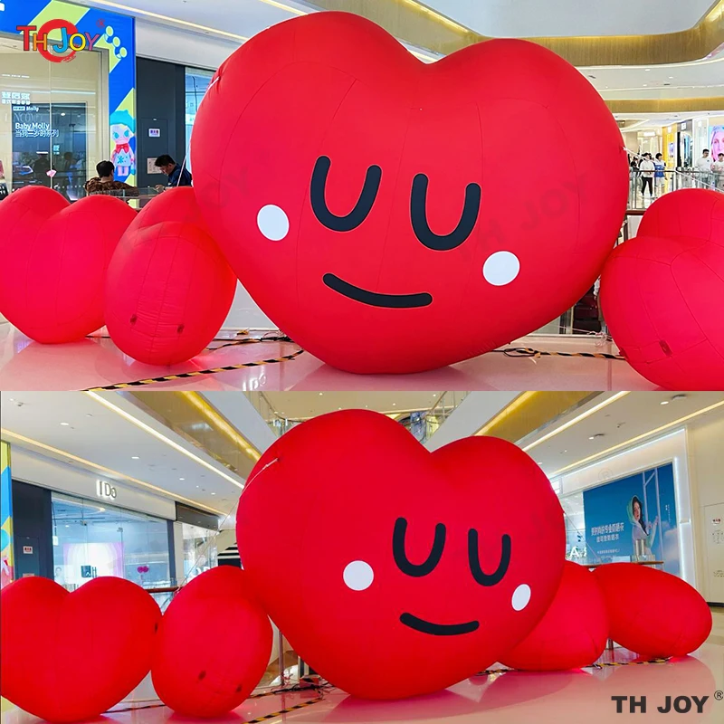 Giant Inflatable Rose Red Heart Shaped Love Symbol Heartshape Balloon Air Blow Wedding Stage Decoration Valentine Advertising