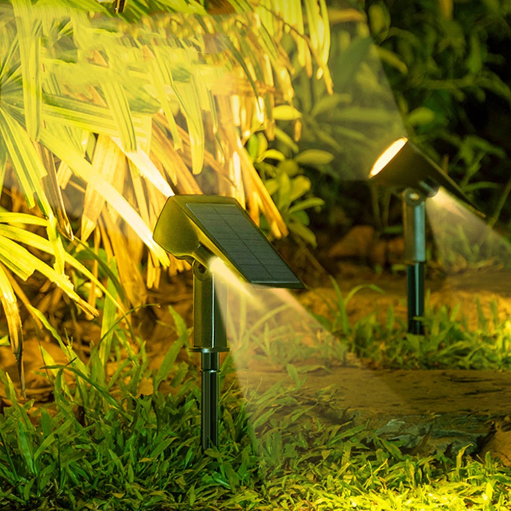 

Solar Lawn Light Black LED Solar Spotlight Outdoor Yard Garden Pathway Lighting Tool Waterproof Durability