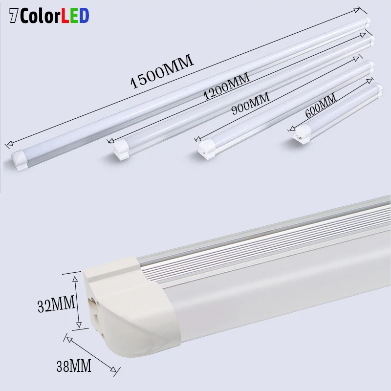 Imagem -04 - Lâmpada Fluorescente Led para Iluminação Doméstica Tubo Led Integrado t8 1500 mm 24w 30w Entrada ac 85265v 10 Peças Lote